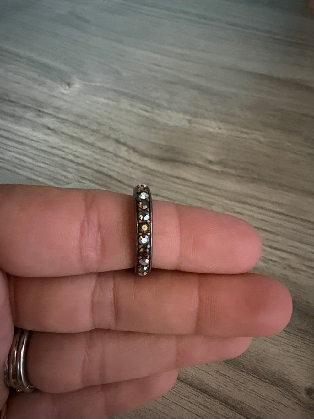 Brighton Brown and Crystal Accent Band Ring